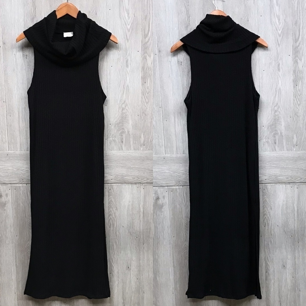 Black Turtle Neck Sweater Dress BB266
